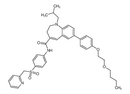 7-[4-(2-butoxyethoxy)phenyl]-1-isobutyl-N-[4-[(2-pyridinylmethyl)sulfonyl]phenyl]-2,3-dihydro-1-benzazepine-4-carboxamide_497850-95-0