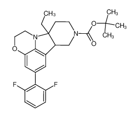 tert-butyl-5-(2,6-difluorophenyl)-10a-ethyl-1,2,6b,7,8,9,10,10a-octahydro[1,4]oxazino[2,3,4-hi]pyrido[4,3-b]indole-8(7H)-carboxylate_497955-87-0