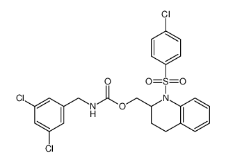 Carbamic acid, [(3,5-dichlorophenyl)methyl]-,[1-[(4-chlorophenyl)sulfonyl]-1,2,3,4-tetrahydro-2-quinolinyl]methyl ester_497958-35-7
