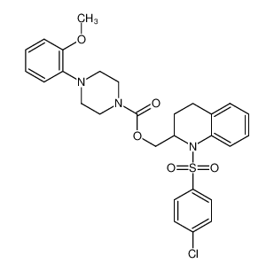 (1-((4-chlorophenyl)sulfonyl)-1,2,3,4-tetrahydroquinolin-2-yl)methyl 4-(2-methoxyphenyl)piperazine-1-carboxylate_497958-39-1