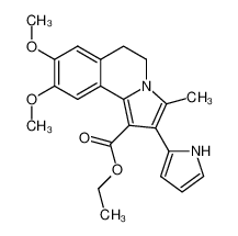 ethyl 8,9-dimethoxy-3-methyl-2-(1H-pyrrol-2-yl)-5,6-dihydropyrrolo[2,1-a]isoquinoline-1-carboxylate_497962-01-3