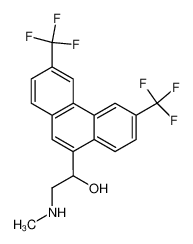 1-(3,6-Bis-trifluoromethyl-phenanthren-9-yl)-2-methylamino-ethanol_49797-63-9