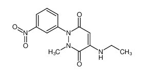 4-ethylamino-2-methyl-1-(3-nitro-phenyl)-1,2-dihydro-pyridazine-3,6-dione_49808-52-8