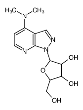 2-[4-(dimethylamino)pyrazolo[3,4-b]pyridin-1-yl]-5-(hydroxymethyl)oxolane-3,4-diol_49834-57-3