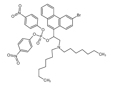 Phosphoric acid 1-(6-bromo-phenanthren-9-yl)-2-diheptylamino-ethyl ester bis-(4-nitro-phenyl) ester_49840-37-1