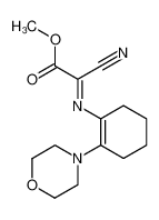 cyano-(2-morpholin-4-yl-cyclohex-1-enylimino)-acetic acid methyl ester_49845-14-9