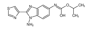propan-2-yl N-[1-amino-2-(1,3-thiazol-4-yl)benzimidazol-5-yl]carbamate_49850-29-5