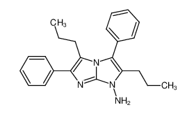 1-amino-3,6-diphenyl-2,5-dipropylimidazo(1,2-a)imidazole_49851-27-6