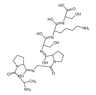 (2S)-2-[[(2S)-6-amino-2-[[(2S)-2-[[(2S)-1-[2-[[(2S)-1-[(2S)-2-aminopropanoyl]pyrrolidine-2-carbonyl]amino]acetyl]pyrrolidine-2-carbonyl]amino]-3-hydroxypropanoyl]amino]hexanoyl]amino]-3-hydroxypropanoic acid_498565-49-4