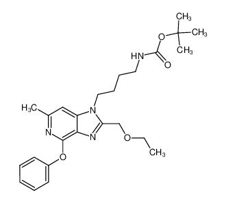 tert-butyl 4-[2-(ethoxymethyl)-6-methyl-4-phenoxy-1H-imidazo[4,5-c]pyridin-1-yl]butylcarbamate_499127-02-5