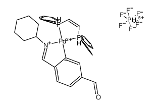 [Pd((4-CHO)C6H3C(H)=N(C6H11)-C2,N)(cis-bis(diphenylphosphino)ethene-P,P)]hexafluorophosphate_499135-98-7
