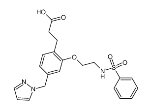 3-(2-(2-(phenylsulfonylamino)ethoxy)-4-(pyrazol-1-ylmethyl)phenyl)propanoic acid_499144-71-7