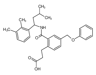 3-(2-((3-methyl-1-(2,3-dimethylphenyl)butyl)carbamoyl)-4-phenoxymethylphenyl)propanoic acid_499148-47-9