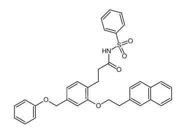 N-phenylsulfonyl-3-(2-(2-(naphthalen-2-yl)ethoxy)-4-phenoxymethylphenyl)propanamide_499152-39-5
