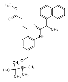 4-[4-(t-butyldimethylsilyloxymethyl)-2-[1-(1-naphthyl)ethylcarbonylamino]phenyl]butanoic acid methyl ester_499157-39-0