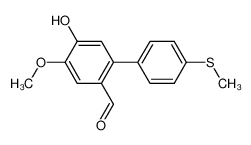 5-Hydroxy-4-methoxy-4'-methylsulfanyl-biphenyl-2-carbaldehyde_499217-49-1