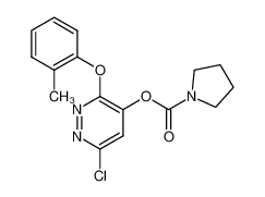 6-chloro-3-(2-methylphenoxy)-4-pyridazinyl 1-pyrrolidinecarboxylate_499229-36-6