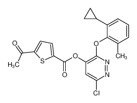 6-chloro-3-(2-cyclopropyl-6-methylphenoxy)-4-pyridazinyl 5-acetyl-2-thiophenecarboxylate_499233-60-2