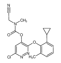 6-chloro-3-(2-cyclopropyl-6-methylphenoxy)-4-pyridazinyl  cyanomethyl(methyl)carbamate_499234-24-1