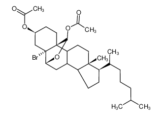 5α-Brom-3β-acetoxy-19-oxo-cholestan-6,19-hemiacetal-acetat_4993-27-5