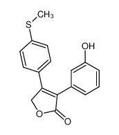 3-(3-Hydroxy-phenyl)-4-(4-methylsulfanyl-phenyl)-5H-furan-2-one_499784-05-3