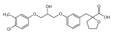 2-{3-[3-(4-chloro-3-methylphenoxy)2(R)-hydroxypropoxy]-benzyl}tetrahydro-2-furancarboxylic acid_499788-55-5