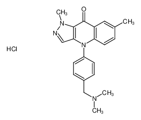 4-(4-((dimethylamino)methyl)phenyl)-1,7-dimethyl-1,4-dihydro-9H-pyrazolo[4,3-b]quinolin-9-one hydrochloride_499791-33-2