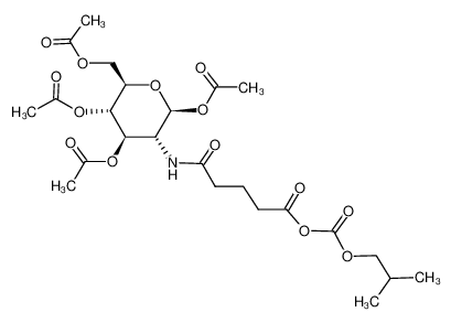 3-methylpentanoic-4-oxo-4-({2,4,5-(acetyloxy)-6-[(acetyloxy)methyl]tetrahydro-2H-3-pyranyl}amino)pentanoic anhydride_499993-49-6