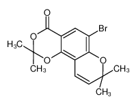 6-bromo-2,2,8,8-tetramethylpyrano[2,3-h][1,3]benzodioxin-4-one_531501-42-5