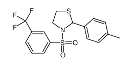 2-(4-methylphenyl)-3-[3-(trifluoromethyl)phenyl]sulfonyl-1,3-thiazolidine_537678-11-8