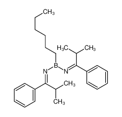 N-[hexyl-[(2-methyl-1-phenylpropylidene)amino]boranyl]-2-methyl-1-phenylpropan-1-imine_55691-60-6