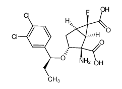 (1R,2R,3R,5R,6R)-2-amino-3-((S)-1-(3,4-dichlorophenyl)propoxy)-6-fluorobicyclo[3.1.0]hexane-2,6-dicarboxylic acid_569687-02-1