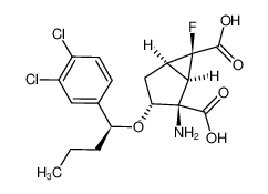 (1R,2R,3R,5R,6R)-2-amino-3-((S)-1-(3,4-dichlorophenyl)butoxy)-6-fluorobicyclo[3.1.0]hexane-2,6-dicarboxylic acid_569687-04-3