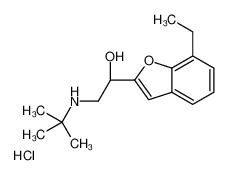 (1R)-2-(tert-butylamino)-1-(7-ethyl-1-benzofuran-2-yl)ethanol,hydrochloride_57704-11-7