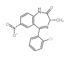 (3S)-5-(2-chlorophenyl)-3-methyl-7-nitro-1,3-dihydro-1,4-benzodiazepin-2-one_58662-84-3