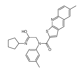 N-[2-(Cyclopentylamino)-2-oxoethyl]-6-methyl-N-(3-methylphenyl)th ieno[2,3-b]quinoline-2-carboxamide_606114-37-8