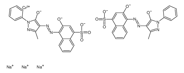 trisodium,chromium(3+),4-[(3-methyl-5-oxido-1-phenylpyrazol-4-yl)diazenyl]-3-oxidonaphthalene-1-sulfonate_61916-41-4
