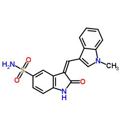 3-[(1-methylindol-3-yl)methylidene]-2-oxo-1H-indole-5-sulfonamide_622387-85-3