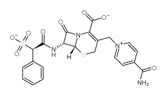 (6R,7R)-3-[(4-Carbamoylpyridin-1-ium-1-yl)methyl]-8-oxo-7-[[(2R)-2-phenyl-2-sulfoacetyl]amino]-5-thia-1-azabicyclo[4.2.0]oct-2-ene-2-carboxylate_62587-73-9