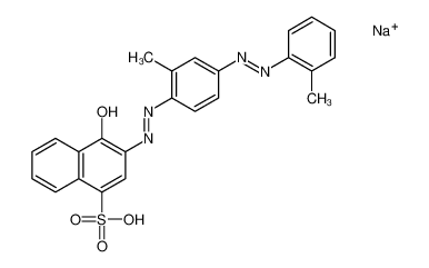 1-Naphthalenesulfonicacid, 4-hydroxy-3-[2-[2-methyl-4-[2-(2-methylphenyl)diazenyl]phenyl]diazenyl]-,sodium salt (1:1)_6300-53-4