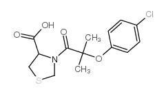 3-[2-(4-chlorophenoxy)-2-methylpropanoyl]-1,3-thiazolidine-4-carboxylic acid_64179-54-0