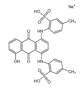sodium,2-[[5-hydroxy-4-(4-methyl-2-sulfoanilino)-9,10-dioxoanthracen-1-yl]amino]-5-methylbenzenesulfonic acid_6424-97-1