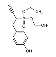 diethyl (1-cyano-2-(4-hydroxyphenyl)ethyl)phosphonate_66324-65-0