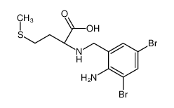 (2S)-2-[(2-amino-3,5-dibromophenyl)methylamino]-4-methylsulfanylbutanoic acid_66398-37-6