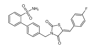 (Z)-4'-((5-(4-fluorobenzylidene)-2,4-dioxothiazolidin-3-yl)methyl)-[1,1'-biphenyl]-2-sulfonamide_675596-10-8