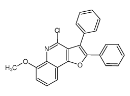 4-Chloro-6-methoxy-2,3-diphenyl-furo[3,2-c]quinoline_675597-80-5