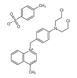 N,N-bis(2-chloroethyl)-4-[(4-methylquinolin-1-ium-1-yl)methyl]aniline,4-methylbenzenesulfonate_6756-64-5