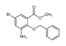 Benzoic acid, 3-amino-5-bromo-2-(phenylmethoxy)-, methyl ester_675616-23-6