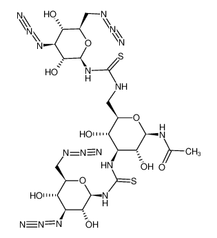 N-acetyl-3,6-dideoxy-3,6-bis-[N'-(3,6-diazido-3,6-dideoxy-β-D-glucopyranosyl)thioureido]-β-D-glucopyranosylamine_675616-93-0