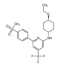 N-((1r,4r)-4-ethoxycyclohexyl)-6-(4-(methylsulfonyl)phenyl)-4-(trifluoromethyl)pyridin-2-amine_675620-01-6